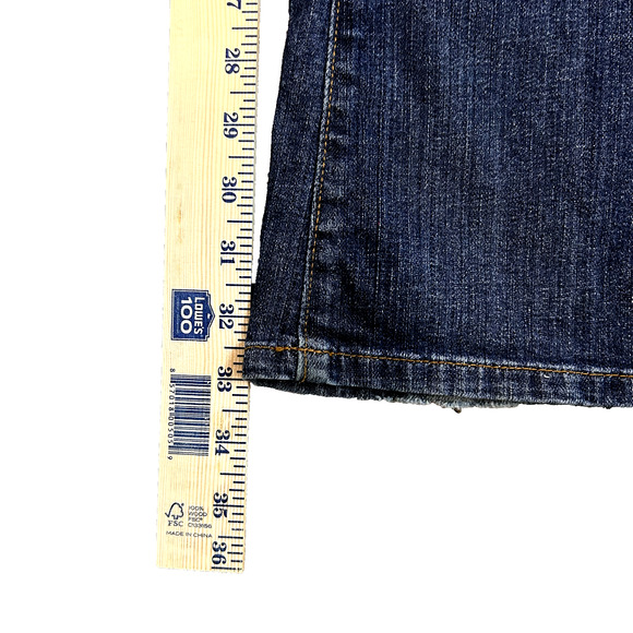 Y2K Guess Premium Jeans Womens 31 Low Rise Flare Distressed Urban Streetwear - Picture 7 of 8